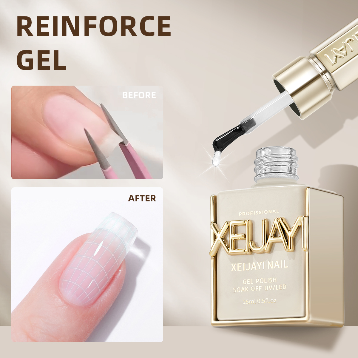 Peel Off Base Coat - Vernis à ongles Gel transparent multifonctionnel,