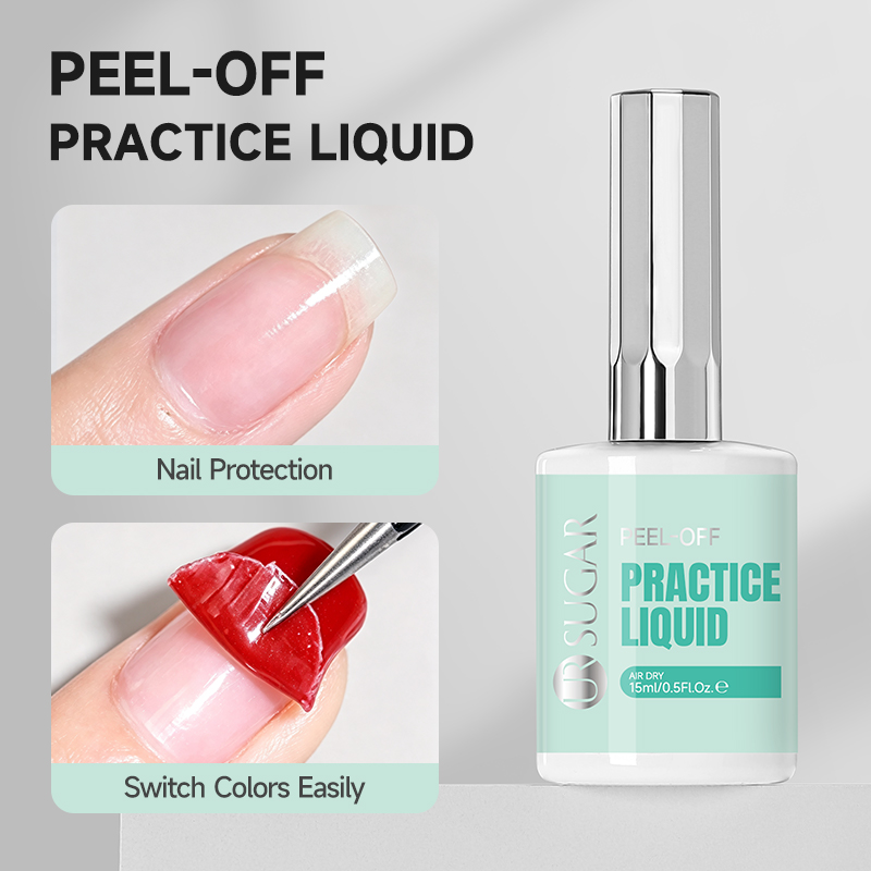 Peel Off Base Coat - UR SUGAR 15ml Liquide d'Entraînement Peel-Off