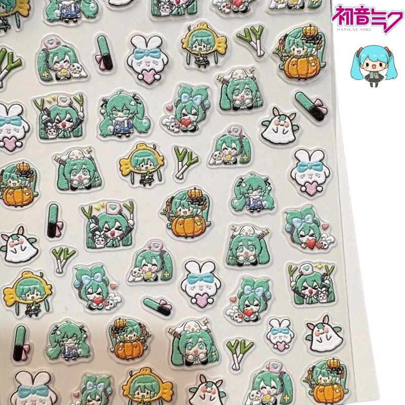 Nail Art Quotes - Adorables autocollants pour ongles de Hatsune