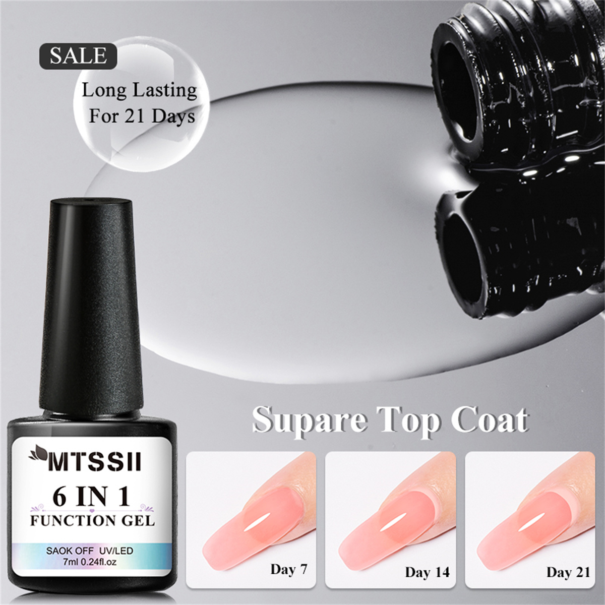 Gel de colle pour ongles 6 en  - Peel Off Base Coat avis et prix