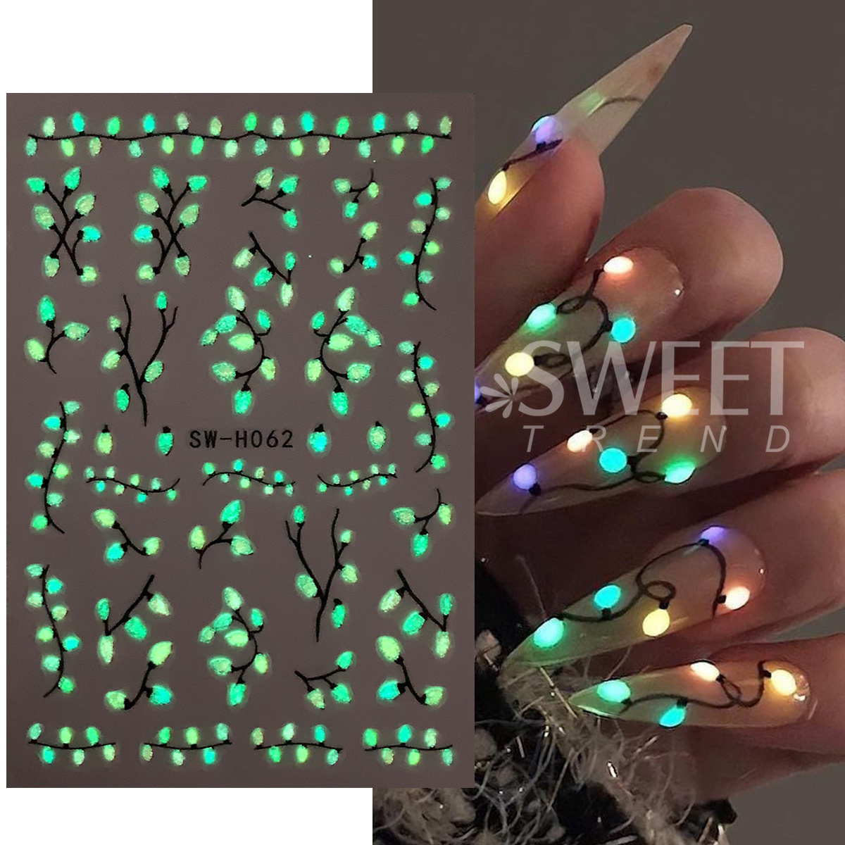 3 autocollants lumineux 3D pou - Nail Art Trend 2026 avis et prix